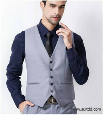 SUIT DD Vest เสื้อกั๊กสูทแบรนด์ดัง(พร้อมส่ง) เสื้อกั๊กทำงาน เสื้อกั๊กแต่งงาน มีไซส์เล็ก-ใหญ่ รอบอก35"-42"(Size 46-56)