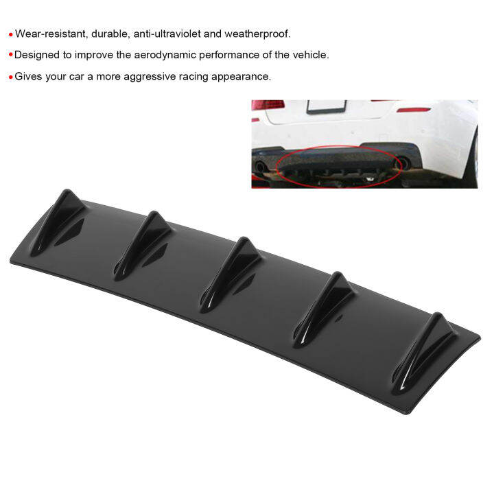 Rear Bumper Diffuser Replacement Black Universal Rear Spoiler for Car