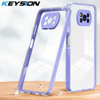 KEYSION เคสสำหรับ Xiaomi เกราะกันกระแทกใส POCO X3 Pro X3 NFC โปร่งแสง TPU + PC ฝาหลังโทรศัพท์2 In 1สำหรับ POCO X3 NFC