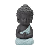 Small Buddha Statue Ceramic Maitreya Buddha Statue Tea Sculpture Hand Carved Craft Display Ornament For Home Tea Ceremony Decor