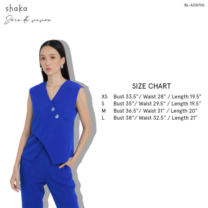 aw21-shaka-v-neck-sleeveless-blouse-เสื้อแขนกุดคอวีป้ายด้ายหน้า-ทรงเข้ารูป-bl-a210706