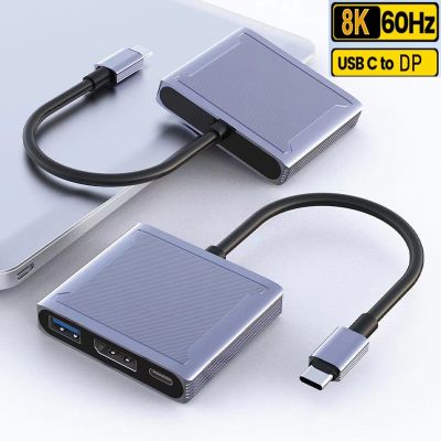 USB ชนิด C To DisplayPort HDMI VGA ฮับแท่นวางมือถือ Thunderbolt 3ถึง HDMI 2.0 DP VGA อแดปเตอร์แบบที่ตั้งสำหรับแอปเปิลแม็กบุคโปร Dell