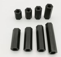 25-100pcs M3 M4 Black Nylon Standoff Female To Female Isolation Column PC Spacing Column Nut Plastic Spacer Long Hex Nut