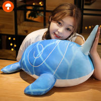 40cm Genshin Impact Plush Toys Sky Swallowing Blue Whale Stuffed Plushie Doll Hugging Pillow Sofa Cushion