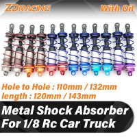 【CW】 ZD Racing 4PCS Metal Shock Absorber Oil Damper 120mm 143mm for 1/8 1/7 RC Car Truck Buggy Off Road HSP HPI Traxxas Wltoys Drift