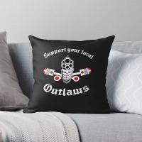 Outlaw Mc Support Gift Halloween Day Th Printing Throw Pillow Cover Comfort Decor Sofa Soft Fashion Bedroom Pillows not include