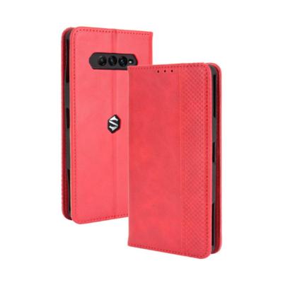 สำหรับ Xiaomi สีดำฉลาม4 Xiaomi สีดำฉลาม4 Pro ปลอก Retro เคสหนังกระเป๋าสตางค์ Tpu เคสกันกระแทกด้านหลังแม่เหล็กดูด Cover เคสโทรศัพท์