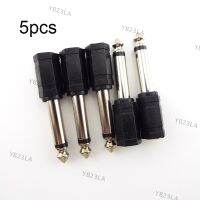 6.35mm 1/4" Mono Plug to 1/8" 3.5mm Jack Female Audio Converter Adapter for Headphone Microphone 5pcs YB23TH