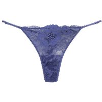 Annebra Panty กางเกงชั้นในแอนบรา ทรงจีสตริง G-STRING ลายลูกไม้ รหัสสินค้า AU3-796 สวมใส่สบาย สีน้ำเงิน, สีดำ