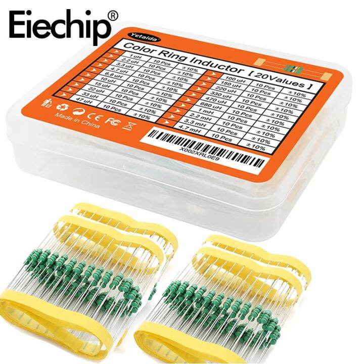 200PCS/set Inductor Assortment Kit 1UH4.7MH 20values DIP Inductance
