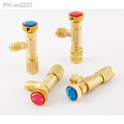 R410a R22 Refrigeration Tool Air conditioning Safety Valve Adapter 1/4 5/16 Inch Male/Famale Thread Charging Hose Valves