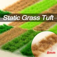 Simulation 8MM Static Grass Tuft Model Materials For Sand Table HO Train Railway Terrain Scene Layout Diorama Kits 1Box