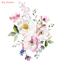 ?Big Dealse สติกเกอร์ติดผนังลายดอกไม้พืชสีเขียวหลากหลายรูปแบบสติ๊กเกอร์ตกแต่งห้องน้ำห้องนั่งเล่นตู้บ้านภาพจิตรกรรมฝาผนังแบบมีกาวในตัว