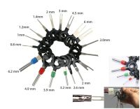 18ชิ้น ชุดแทงขั้วปลั๊กไฟ ชุดถอดขั้วสายไฟรถยนต์ ถอดขั้วสายไฟ เครื่องมือถอดขั้วสายไฟ แบบหางปลา