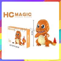 (HC magic) ฮิโตคาเงะ Chamander [ 9021 ] size Jumbo จำนวน 1778ชิ้น กล่องใหญ่ - ตัวต่อ นาโนบล็อก Nanoblock