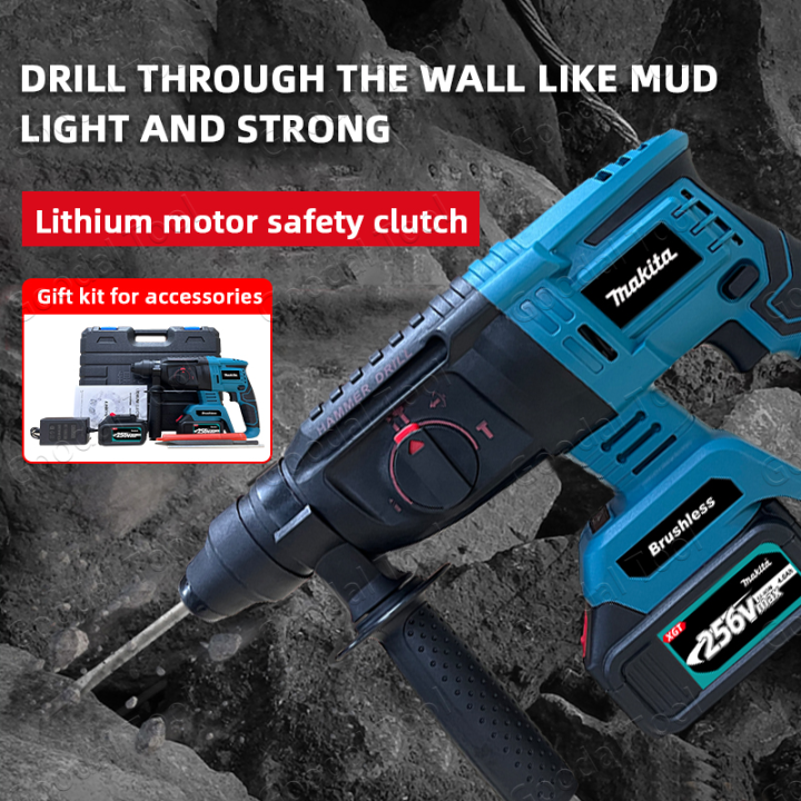 Makita Cordless hammer Drill Impact Drill Heavy Duty Electric Brushless
