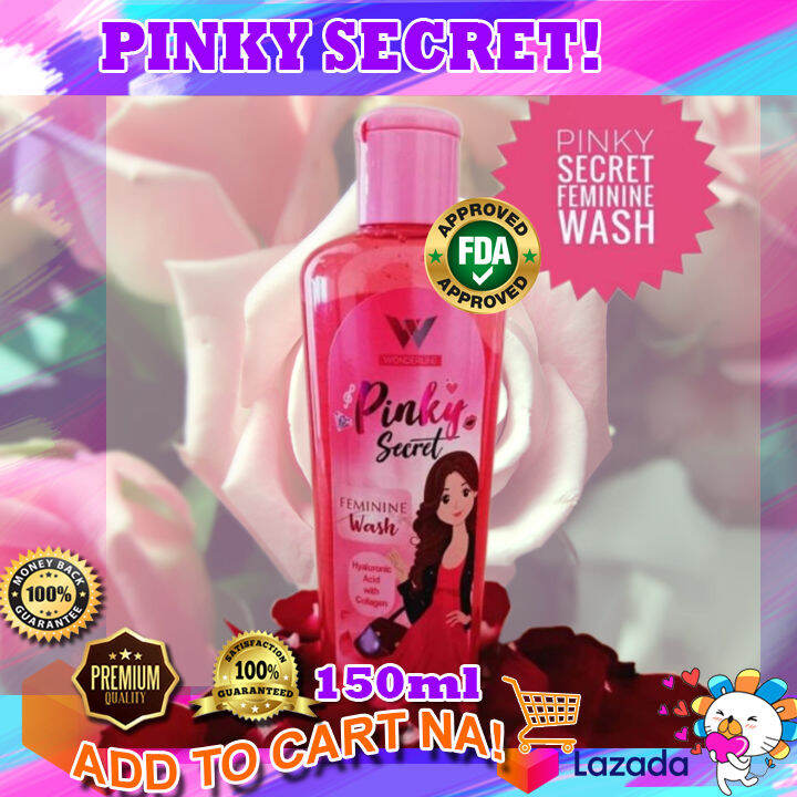 Authentic 100 Original Pinky Secret Feminine Wash 150ml Anti Bacterial, Kills Bad Odor, Stop