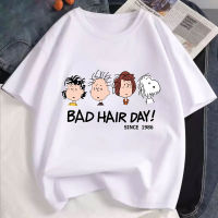 T0846? เสื้อยืดคอกลม ลาย BAD HAIR DAY พร้อมส่งสไตล์เกาหลี ฟรีไซส์ ลายสกรีนคมชัด ผ้านิ่ม (ใส่ได้ทั้งหญิงและชาย)