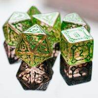 【✆】 7ชิ้น25มิลลิเมตรยักษ์ DND ลูกเต๋า,Polyhedral ชุดลูกเต๋าพร้อมกล่องไม้,D &amp; D ลูกเต๋าสำหรับดันเจี้ยนและมังกร P Ofinder MTG (ใส)