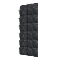 【YF】 With Hook Shoe Organizer Kitchen Bedroom Hanging Holder Space Saving Bathroom Storage Bag Heavy Duty 24 Pockets Over The Door