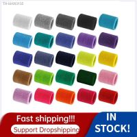 ❉⊙▬ 8x8cm Wrist Sweatband Tennis Sport Wristband Volleyball Gym Wrist Brace Support Sweat Band Towel Bracelet Protector wholesale