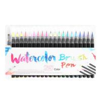 Watercolor Brush Pens 201 Artist Fine Brush Tip Colored Pens Script Paintbrush for Calligraphy Watercolor Painting Markers with Flexible Nylon Brush Tips appealing