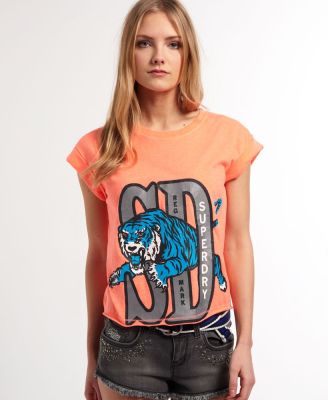 SUPERDRY TIGERS BEACH T-SHIRT - เสื้อยืดสำหรับผู้หญิง