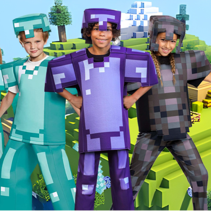 Kids Toy Store Minecraft steve Diamond Armor Kid Costume Child Game ...