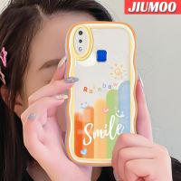 เคส JIUMOO เคส Y95สำหรับ VIVO Y91 Y91i เคสลายการ์ตูนแฟชั่นสีสันสดใสรูปรอยยิ้มดีไซน์ใหม่เคสโทรศัพท์แบบใสป้องกันเลนส์กล้องซิลิโคนเนื้อนิ่มโปร่งใสกันกระแทก