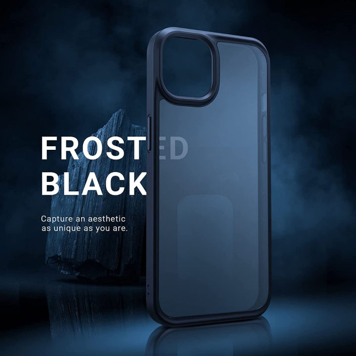 torras-shockproof-designed-for-iphone-13-case-6ft-military-grade-drop-tested-slim-fit-translucent-matte-case-for-iphone-13-6-1-inch-frosted-black-guardian-series