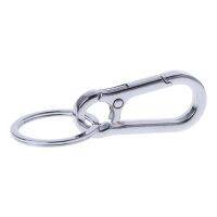 Carabiner สแตนเลสหัวเข็มขัด Carabiner พวงกุญแจเข็มขัดคลิป Anti-สูญหายหัวเข็มขัดแขวน Keyriing