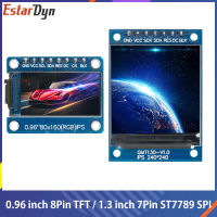 จอแสดงผล TFT 0.96 1.3 1.44นิ้ว IPS 7P SPI HD 65K โมดูล LCD สีเต็มรูปแบบ ST7735ไดรฟ์ IC 80*160 (ไม่ใช่ OLED) สำหรับ Arduino