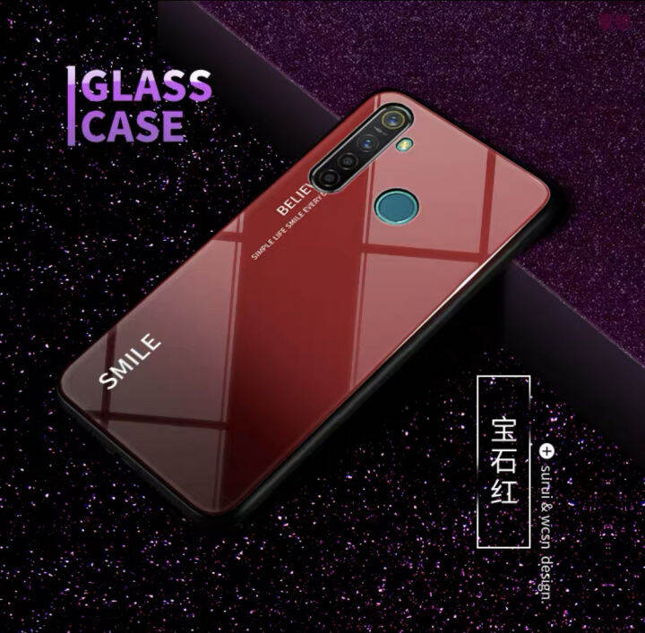 เก็บเงินปลายทางcase-realme-5i-realme-5-5s-เคสเรียวมี5i-เคสกระจกสองสี-เคสกันกระแทก-เคส-realme-5i-ขอบนิ่ม-เคสกระจกไล่สี-สินค้าใหม่