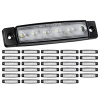 30 Pieces LED Marine Boat Lights 12V 6 LED Waterproof Marine Lights Deck Transom Cockpit Navigation Lighting