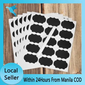 48PCS Chalkboard Labels Removable Waterproof Blackboard Sticker Label for  Jars Glass Bottle