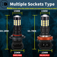 2ชิ้น HB3 9005 H11 H8 H16(JP) H9ที่มีคุณภาพสูง LED ไฟตัดหมอกอัตโนมัติรถป้องกันหมอกหลอดไฟ foglamps 6000พันสีขาวรถขับรถโคมไฟ12โวลต์