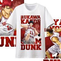 【2022New】เสื้อยืด cotton hirt man Slam Dunk flow chuan maple mitsui half sleeve shirt with short sleeves卡通动漫周边灌篮高手T恤衫男士