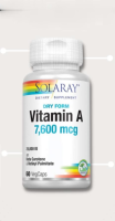 Solaray , Dry Form Vitamin A , 7,500 mcg , 60 VegCaps