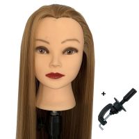 75cm Straight Hair Hairdressing Training Mannequins Head For Makeup Hair braiding Practice Salon Head Hairdresser Styling Tool