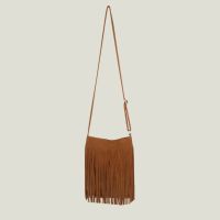 【hot seller】 and summer new Korean ins Quan Xiulin same style retro tassel bag shoulder Messenger high-quality matte womens