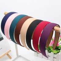 【CW】 2022 Plastic Canvas Headbands Wide No-slip Hairbands Hair Hoop Headwear Woman Covered Resin Hairband