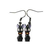 【When the flowers bloom】 FANTASY UNIVERSE Spirited Away ต่างหูโลหะการ์ตูน Little Black Cat Eardrop เครื่องประดับแฟชั่นคุณภาพสูง