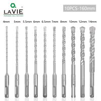 10pcs Electric Hammer SDS Plus Drill Bit Set 160mm for Concrete Wall Brick Block Masonry Hole Saw Drilling Bits 4mm 5mm 6mm 018