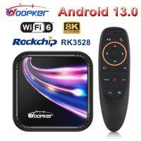 Woopker K52 13 RK3528สมาร์ท TV Box ชิปกล่อง4G 64G รองรับ8K Wifi6 BT5.0วิดีโอกล่องสมาร์ททีวี Wi-Fi คู่2G16G ตั้ง Uso70d กล่องด้านบน