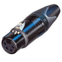 New NC4FXX-B Original Swiss Neutrik สี่ Core Cannon XLR สีดำทองรุ่น Balanced ตัวอุดรูหูฟัง