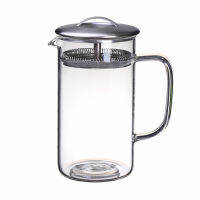 Wholesale teapot stainless steel cover tea pot borosolicate glass teapot with strainer