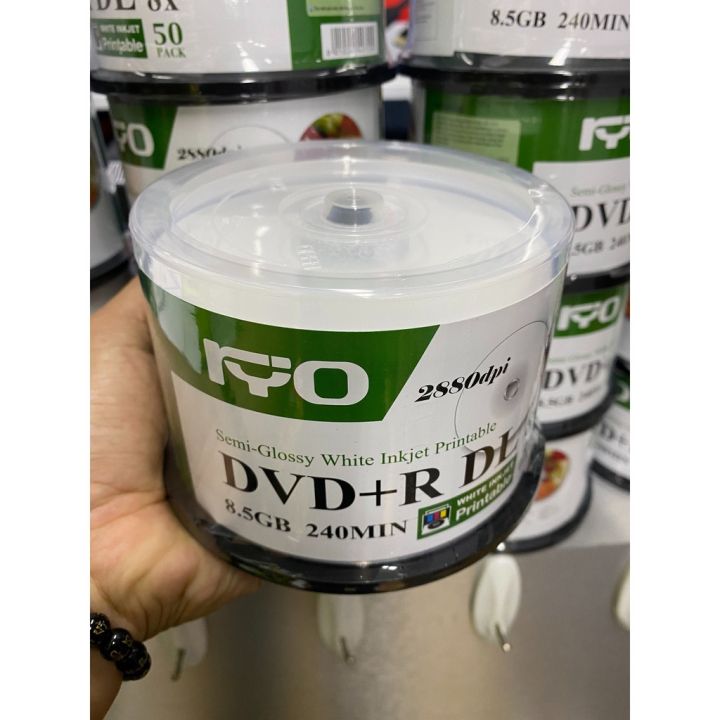 dvd-r-dl-8-5gb-ryo-8x-white-semi-glossy-inkjet-printable-pack-50