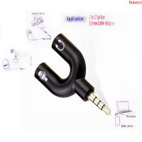 U-shaped Headphone Adapter 3.5mm Audio + Microphone Splitter Headphone Jack U Adapter AUX Cable Converter Accessories For Tablet phone