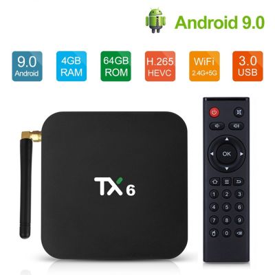 TX6 Android 9.0 Smart TVbox 4K TVMedia Player AndroidBox 4GB 64GB