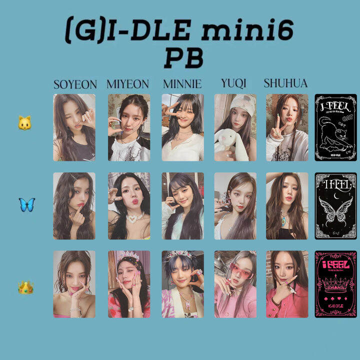 (G)I-DLE Mini 6th Album I feel PB PhotoCard Butterfly Cat Queen Lomo ...